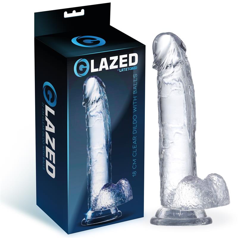 Dildo realista transparente 18cm