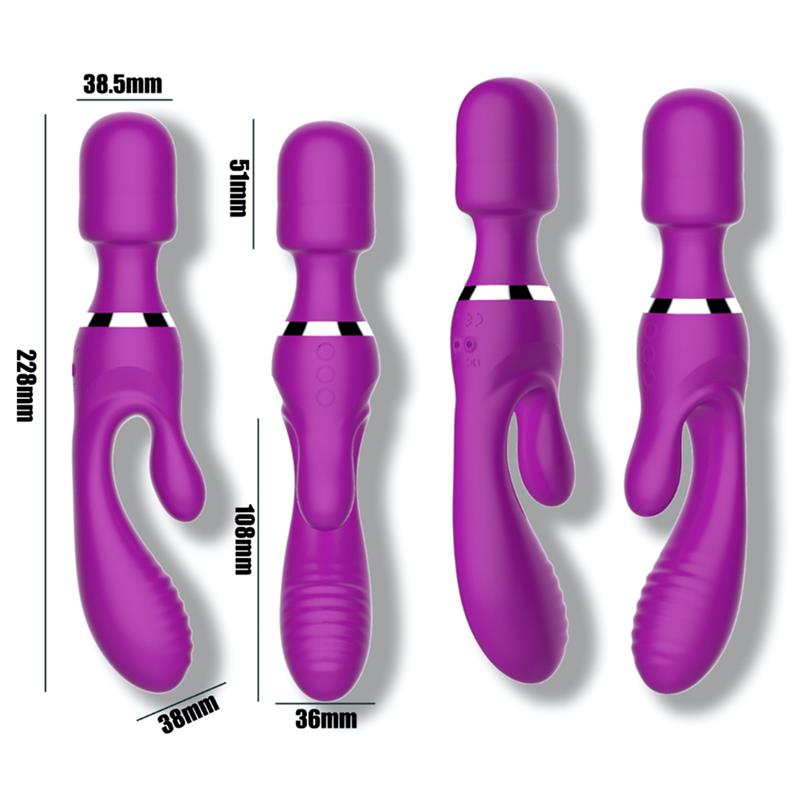 Vibrador y masajeador 3 funciones